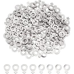 DICOSMETIC 200Pcs 2 Styles Female Gender Sign Charms Stainless Steel Small Pendant Charms for DIY Necklace Bracelet Earrings Jewellry Making Findings Accessories, Hole: 1mm