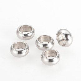 Honeyhandy 201 Stainless Steel Spacer Beads, Ring, Stainless Steel Color, 5x2mm, Hole: 3mm