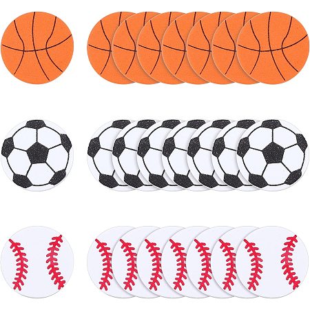 CHGCRAFT 200Pcs 4 Style 6.3cm 3cm Self-Adhesive Football Stickers Baseball Stickers Soccer Stickers Volleyball Stickers Sheet Mixed Sports Balls Stickers for Decals Sport Theme Scrapbooks Cards