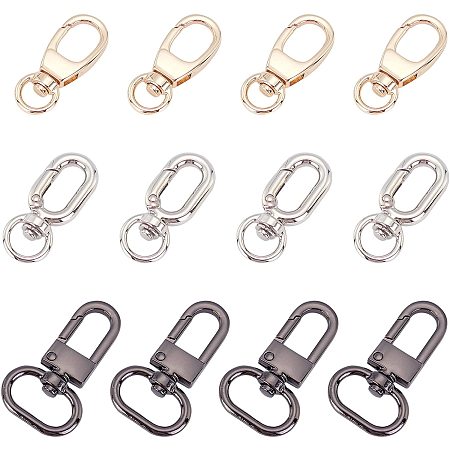 ARRICRAFT Key Chain Clip Hooks Swivel Clasps Lanyard Snap Hooks Swivel Trigger Snap Lobster Claw Clasps for Keychain Crafts