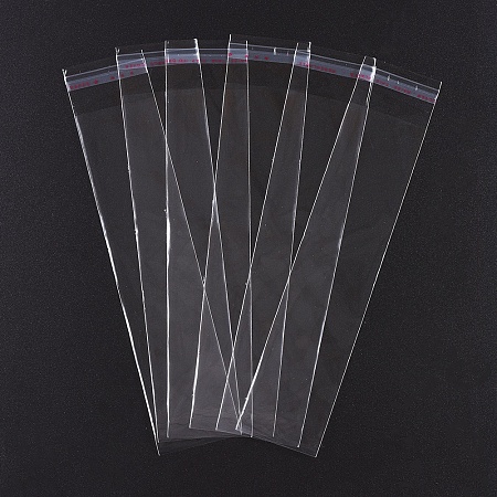 Honeyhandy Rectangle OPP Cellophane Bags, Clear, 24x6cm, Unilateral Thickness: 0.035mm, Inner Measure: 21x6cm