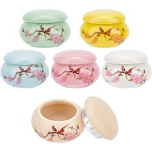 NBEADS 6 Pcs Hummingbird Urn, 6 Colors Porcelain Mini Urns Small Keepsake Cremation Urns Porcelain Refillable Storage Urns for Dog Cat Other Pet Ash Holders, Capacity: 30ml