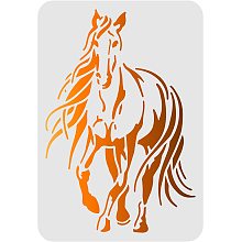 FINGERINSPIRE Horse Drawing Painting Stencils Templates 11.6x8.3 inch Plastic Stencils Decoration Rectangle Reusable Stencils for Painting on Wood, Floor, Wall and Fabric