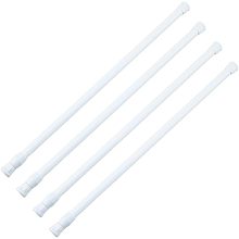 DICOSMETIC 4Pcs Adjustable Curtain Rod White Window Security Bars Sliding Glass Door Bar Iron Window Safety Lock Glass Security Extendable Home Decor Accessories, Extends from 400~710mm