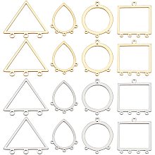 UNICRAFTALE 32Pcs 4 Styles 304 Stainless Steel Chandelier Components Links DIY Chandelier Earring Making Kit Laser Cut Components Links for Women DIY Earrings Jewelry Making