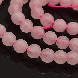 Arricraft Round Natural Rose Quartz Beads Strands, 6mm, Hole: 1mm, about 61pcs/strand, 15.7 inches