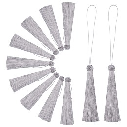 GORGECRAFT Polyester Tassel Pendant Decorations, Gray, 285mm