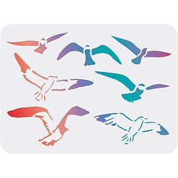 FINGERINSPIRE Seagull Stencils for Painting 11.7x8.3 inch Flying Birds Stencil Reusable Hawks Stencil DIY Craft Bird Drawing Stencil for Painting on Wood Paper Fabric Floor Wall