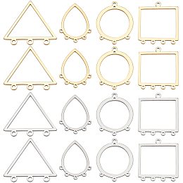 UNICRAFTALE 32Pcs 4 Styles 304 Stainless Steel Chandelier Components Links DIY Chandelier Earring Making Kit Laser Cut Components Links for Women DIY Earrings Jewelry Making