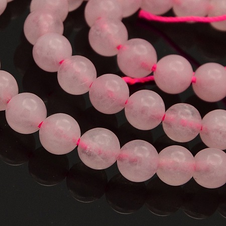 Arricraft Round Natural Rose Quartz Beads Strands, 6mm, Hole: 1mm, about 61pcs/strand, 15.7 inches