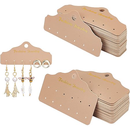 PandaHall Elite 300 Pairs Earring Card Holders, Earring Display Cards 100pcs Earring Studs Cards Jewelry Display Cards Paper Tags for DIY Jewelry Packing Displaying Small Business