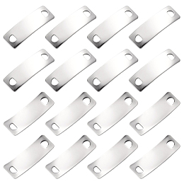 Unicraftale 304 Stainless Steel Links Connectors, Rectangle, Stainless Steel Color, 41.5x14x1mm, Hole: 4x5.5mm, 40pcs/box