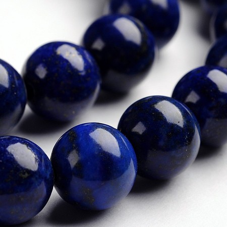 Arricraft Round Natural Lapis Lazuli Gemstone Bead Strands, Dyed, 10mm, Hole: 1mm, about 40pcs/strand, 14.9 inches