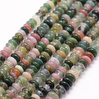 Arricraft Natural Indian Agate Beads Strands, Rondelle, 2x2mm, Hole: 0.8mm, 185pcs/strand, 15.7 inches