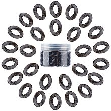 Gorgecraft Acrylic Linking Rings, Quick Link Connectors, For Curb Chains Making, Imitation Gemstone Style, Twist, Black, 23x16.5x5.5mm, Hole: 11.5x6mm; 100pcs/box