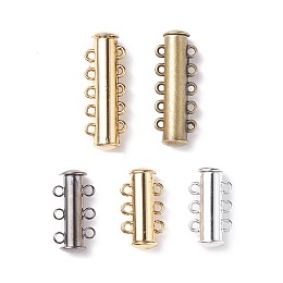 32 Sets Multi-Strand Clasps 4 Styles Box Clasps 4 Colors Layering Clasp Stainless Steel Chain Slide Clasp Lock Necklace Connector for DIY Jewelry