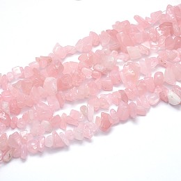 Arricraft Natural Rose Quartz Beads Strands, Chips, 8~12x8~12mm, Hole: 1mm, about 31.5 inches