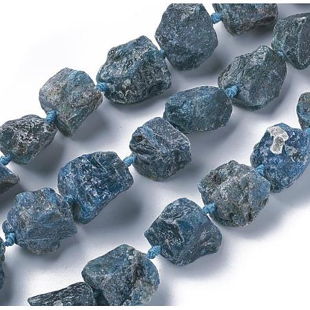 ARRICRAFT Natural Apatite Beads Strands, Nuggets, 16.5~26x16.5~29mm, Hole: 1.5mm, about 16pcs/strand, 15.5~16.3 inches(39.5~41.5cm)