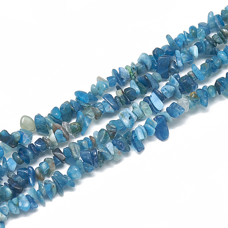 ARRICRAFT Natural Apatite Beads Strands, Chip, 3~11x3~5x1~4mm, Hole: 1mm, about 380~400pcs/strand, 33 inches