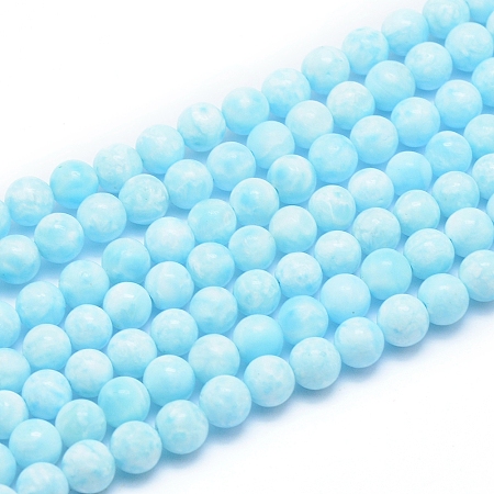 ARRICRAFT Natural Hemimorphite Beads Strands, Round, 6~6.5mm, Hole: 0.8mm, about 64pcs/strand, 15.75 inches(40cm)