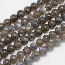 ARRICRAFT Natural Labradorite Round Bead Strands, Grade A, 6mm, Hole: 1mm, about 66pcs/strand, 15.5 inches