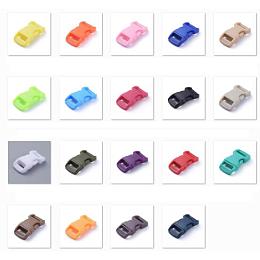 PANDAHALL ELITE Plastic Adjustable Quick Side Release Buckles, for Luggage Straps Backpack Repairing, Rectangle, Mixed Color, 29x15mm, Hole: 10mm, 76pcs/set