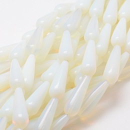 Arricraft Opalite Teardrop Beads Strands, 30x10mm, Hole: 1.5mm, about 13pcs/strand, 15.7 inches