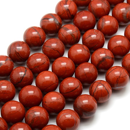 ARRICRAFT Round Natural Red Jasper Beads Strands, 14mm, Hole: 1mm, about 27pcs/strand, 15.7 inches