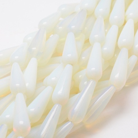 Arricraft Opalite Teardrop Beads Strands, 30x10mm, Hole: 1.5mm, about 13pcs/strand, 15.7 inches