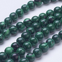 ARRICRAFT Synthetic Malachite Beads Strands, Round, 8mm, Hole: 1mm, about 51pcs/strand, 15.6 inches