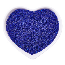 Ornaland 12/0 Transparent Glass Seed Beads, Grade A, Round, Midnight Blue, 2x1.5mm, Hole: 0.8mm; about 11200pcs/bag