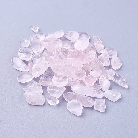 Arricraft Natural Rose Quartz Beads, Dyed, Undrilled/No Hole, Chips, 8~22x6~10x3~6mm, about 100g/bag