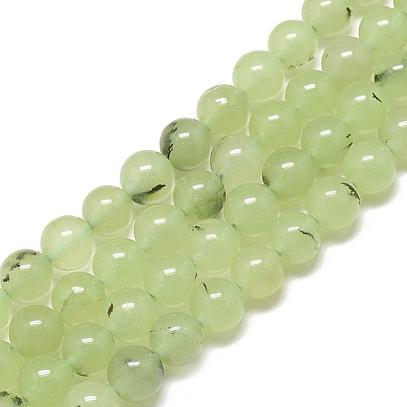 Arricraft Natural Prehnite Beads Strands, Dyed, Round, 6mm, Hole: 1mm, about 68pcs/strand, 15.7 inches