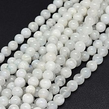 ARRICRAFT Natural Moonstone Beads Strands, Round, 6mm, Hole: 0.8mm, about 63pcs/strand, 15.5 inches(39.5)