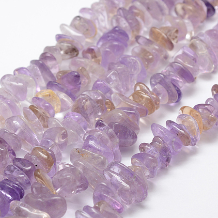 ARRICRAFT Natural Ametrine Beads Strands, Nuggets, 10~20x4~8mm, Hole: 1mm, 15.3 inches(39cm)
