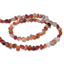 Honeyhandy Gemstone Strands, Carnelian ,The beads about 3~5mm, hole: 0.8mm, 15.5 inch, 82pcs/strand