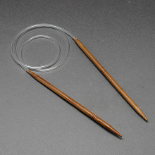 Honeyhandy Rubber Wire Bamboo Circular Knitting Needles, More Size Available, Saddle Brown, 780~800x5.0mm