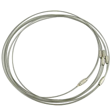 Honeyhandy Steel Wire Bracelet Making, with Alloy Clasp, Gray, Size: about 1mm thick, 62mm inner diameter