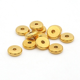 Honeyhandy 304 Stainless Steel Beads, Disc/Flat Round, Golden, 5x2mm, Hole: 1.8mm