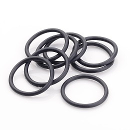 Honeyhandy Rubber O Ring Connectors, Linking Ring, Black, 21x1.5~2mm, Inner Diameter: 18mm