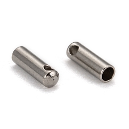 Honeyhandy 304 Stainless Steel Cord Ends, Tube, Stainless Steel Color, 7x2mm, Inner Diameter: 1.5mm