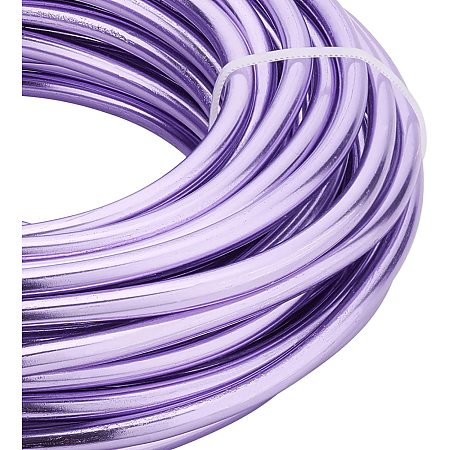 BENECREAT 32 Feet 4 Gauge Jewelry Craft Wire Aluminum Wire Bendable Metal Sculpting Wire for Bonsai Trees, Floral, Arts Crafts Making, LightPurple