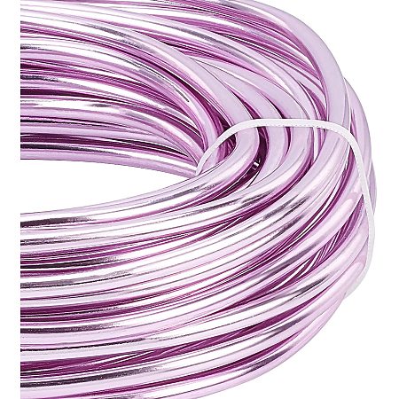 BENECREAT 32 Feet 4 Gauge Jewelry Craft Wire Aluminum Wire Bendable Metal Sculpting Wire for Bonsai Trees, Floral, Arts Crafts Making, Hot Pink