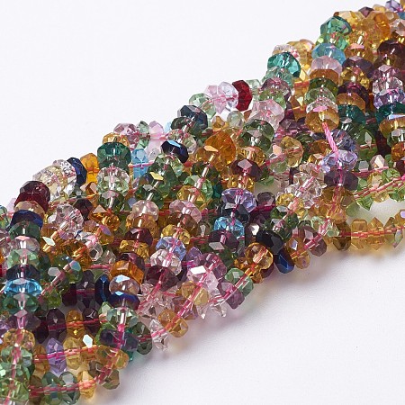 ARRICRAFT Glass Beads Strands, Crystal Suncatcher, Mixed Color, Faceted ...