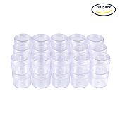 Clear Plastic Beads Storage Containers with Lids, 30 Jars, for