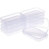 BENECREAT 10 Packs 3.7x4.7x1.1 Large Clear Rectangle Plastic