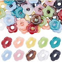 arricraft 60 Pcs 10 Colors Acrylic Flower Beads, Flower Shape Spacer Beads 5-Petal Flower Loose Beads for DIY Craft Necklaces Bracelets Jewelry Making