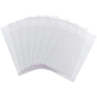 Arricraft 400 pcs 5.5 x 3.5 Inch Clear Plastic Bags, Resealable Adhesive Cello/Cellophane Treat Bags Self Sealing OPP Bags for Bakery Soap Cookies Gifts, 1.3 Mil