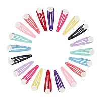 NBEADS 10 Colors 100 Pcs Non-Slip Snap Hair Clips, Candy Color 5cm Metal Hair Barrettes for Girls Kids Baby and Women