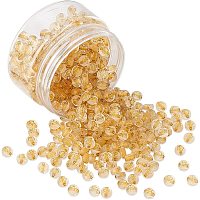 SUPERFINDINGS About 500Pcs 7mm Goldenrod Acrylic Flat Round Beads Heart Star Moon Flower Pattern Pony Beads Transparent Disc Coin Loose Beads for Jewelry Bracelet Necklace Making